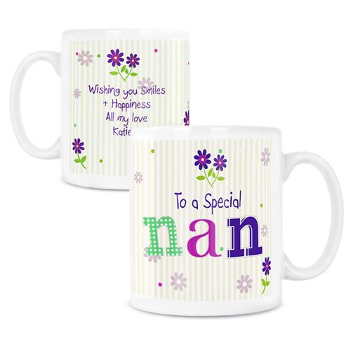 Image of Personalised Patchwork Flowers Mothers Day Mug