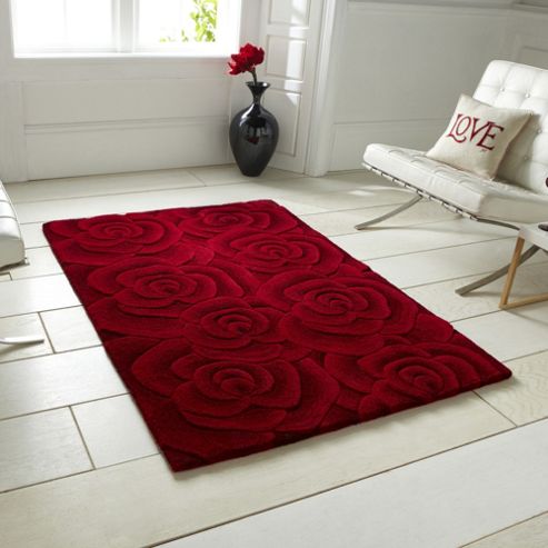Image of Oriental Carpets & Rugs Valentine Vl-10 Red Rug - 120cm X 170cm