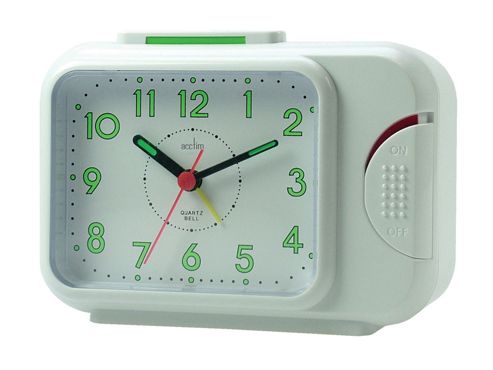 Image of Acctim 12612 Sonnet Quartz Bell Alarm White