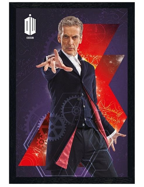 Image of Black Wooden Framed Doctor Who Peter Capaldi Is The Twelfth Doctor Poster