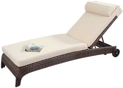 Image of Luxan Port Royal Prestige Lounger In Brown