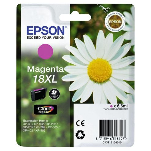 Image of Epson 18xl(c13t18134010 Mxl) Printer Ink Cartridge - Magenta
