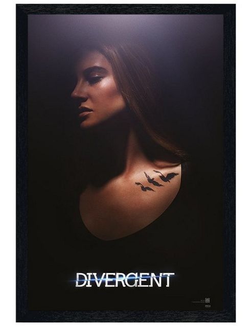Image of Black Wooden Framed Divergent Tris Poster
