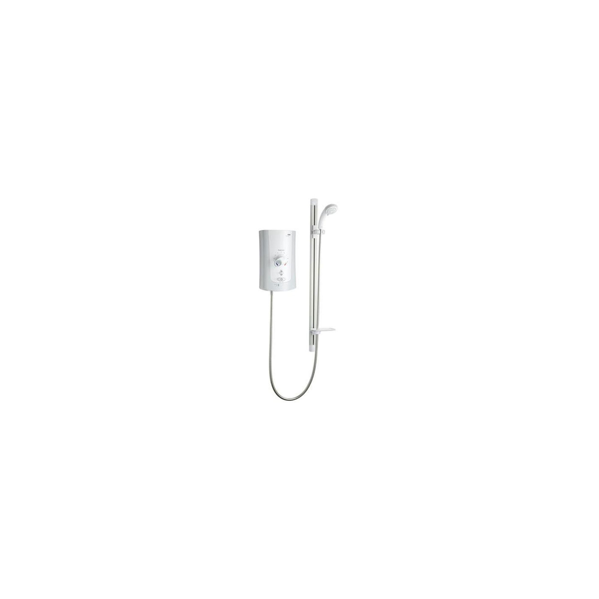 Mira Advance Flex 9.0 kW Electric Shower for LP Systems, White/Chrome at Tesco Direct