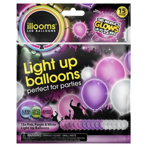 Image of Illoom Balloon Pink / Purple / White 15pk