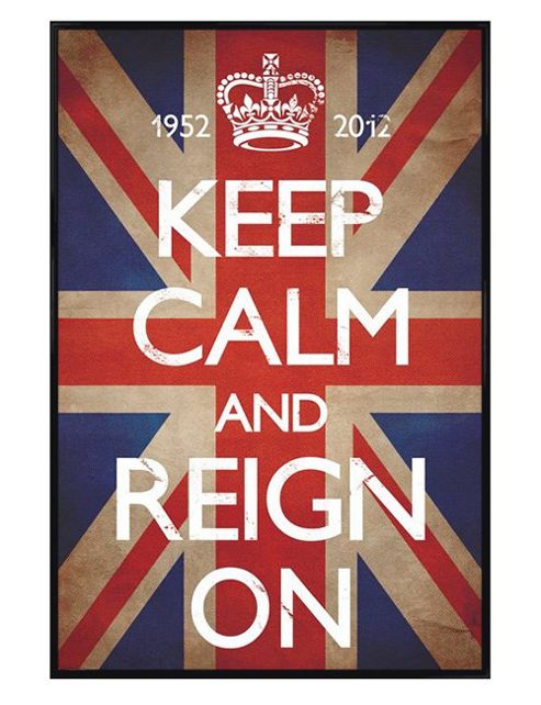 Image of Keep Calm & Carry On Gloss Black Framed Keep Calm & Reign On Poster