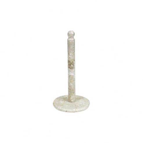 Image of Victor Champagne Marble Kitchen Roll Holder In Natural