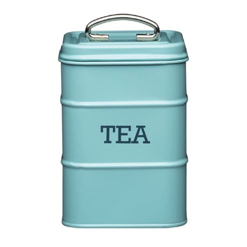 Image of Living Nostalgia Vintage Tea Storage Tin, Blue