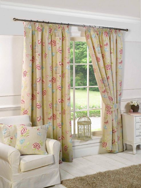 Image of Charlotte Ready Made Lined Curtains - Brown