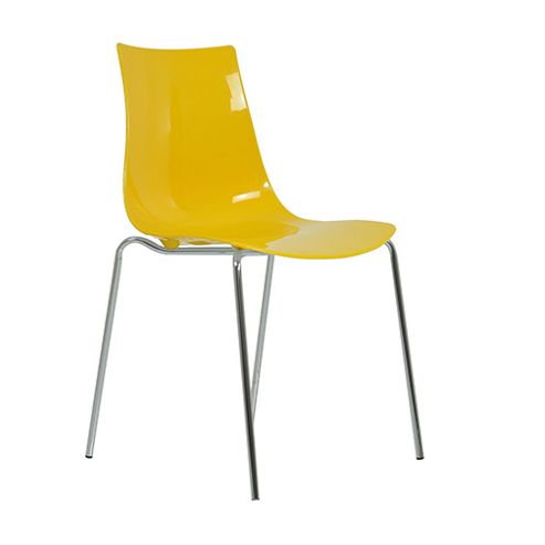 Image of Odense Gel Plastic Dining Chair Yellow