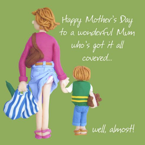 Image of Holy Mackerel Mothers Day Almost Covered Greetings Card