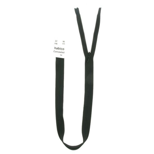 Image of Concealed Zip - 56cm - Black