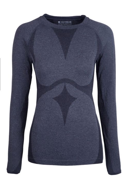 Image of Nirvana Womens Long Sleeved Seamless Top - Dark Grey