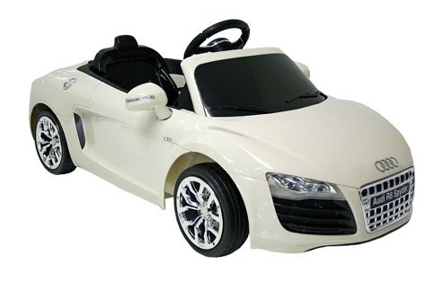 Image of Kids Electric Car Audi R8 12 Volt White Gloss