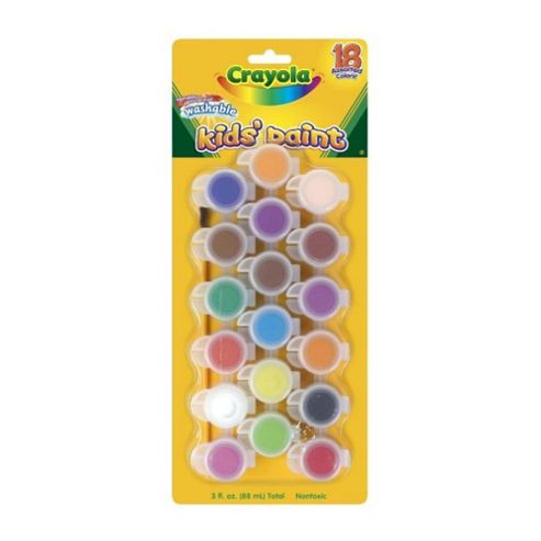 Image of Crayola 18 Washable Kids Paint (88.7ml)
