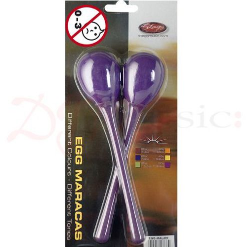 Image of Stagg Purple Long Plastic Egg Maracas