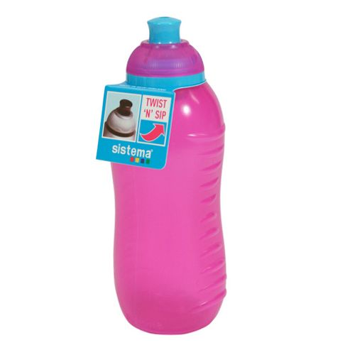 Image of Sistema Twist Drinks Water Bottle, 330ml, Pink