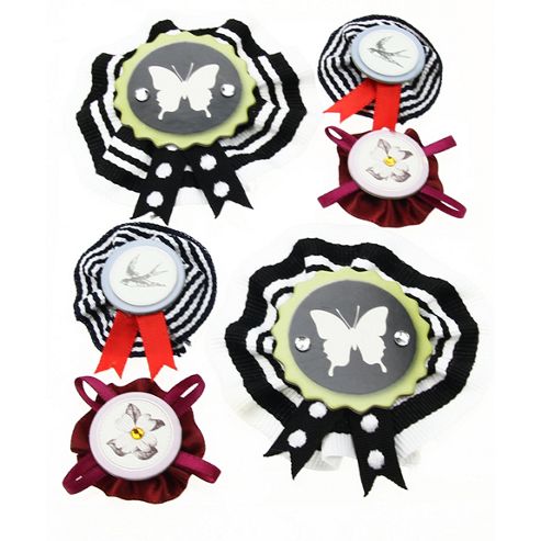 Image of Fabric Art - Flora And Fauna Rosettes