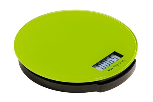 Image of Premier Housewares Zing Round Glass Electronic Kitchen Scale - Red