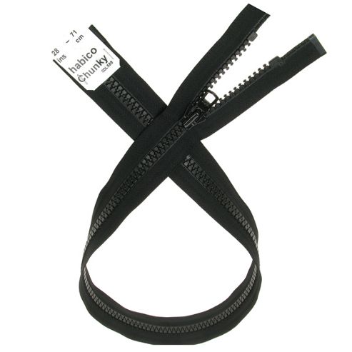 Image of Chunky Zip - 71cm - Black
