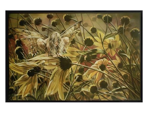 Image of Sheila Wolk Gloss Black Framed Chameleon Fairy Poster