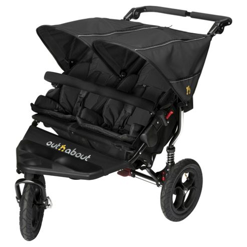 Image of Out N About Nipper Double Pushchair V4, Raven Black