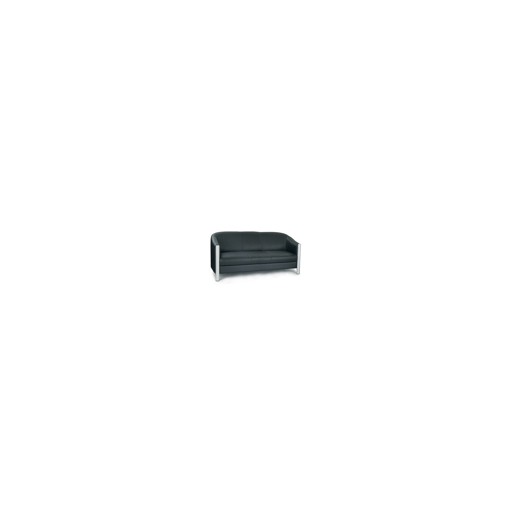 Enduro Black Italian Leather Three Seater Tub Sofa at Tesco Direct
