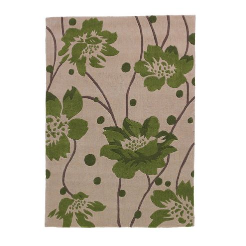 Image of Oriental Carpets & Rugs Hong Kong Beige/green Tufted Rug - 230cm L X 150cm W