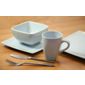 Premier Housewares 16 Piece Verbier Hand Painted Dinner Set in Light Blue.