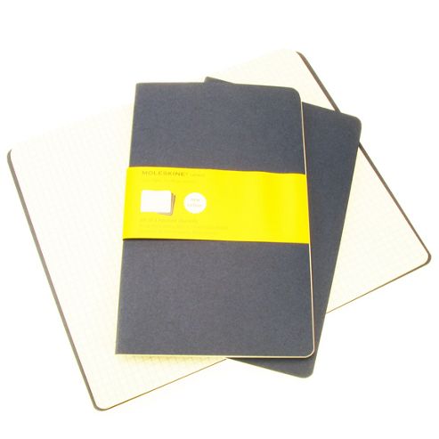 Image of Moleskine Cahier Squared Large 3 Pack Blue Cover