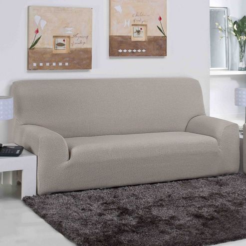 Image of Elainer Home Living Carla 3 Seater Sofa Cover - Beige