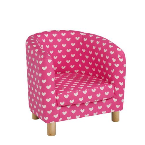 Image of Children's Tub Chair - Pink Hearts