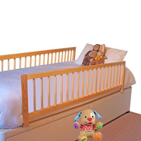 Image of Safetots Extra Wide Double Sided Wooden Bedguard Natural