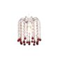 Loxton Lighting 1 Light Fountain Glass Drop Pendant - Clear / Red