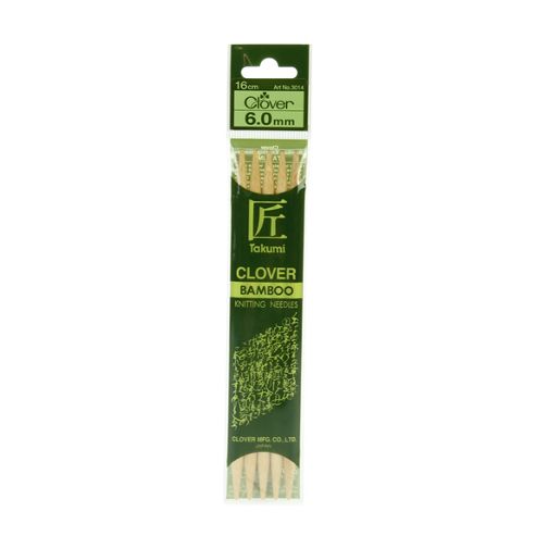 Image of Clover Takumi Bamboo Knitting Needles - 6.0mm - 5pk