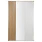 Palma 3 Door Mirror Sliding Robe With Internal Shelves Oak And White