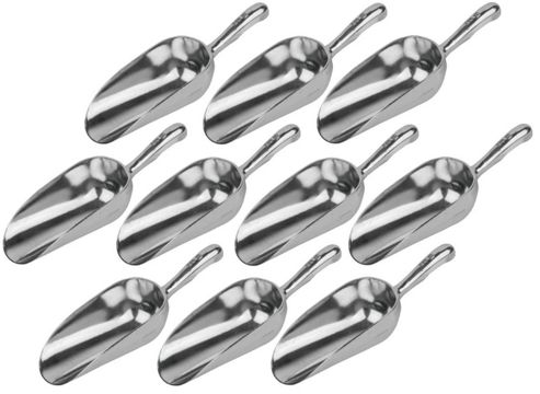 Image of 10 Pack Of Aluminium Ice / Sweet Scoops 5oz - Ideal For Candy / Bars, Weddings