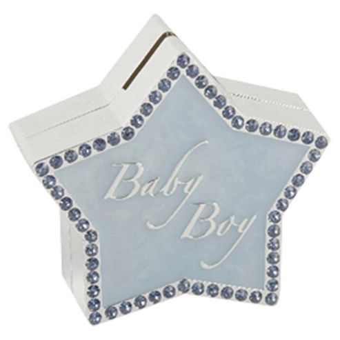 Image of Babys Money Box Blue Star