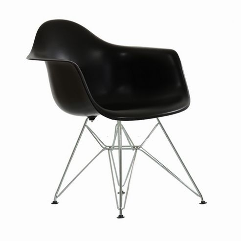 Image of Charles Eames Inspired Eiffel Dar Black Dining Chair