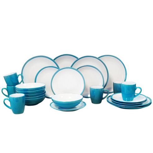 Buy 24 Piece 2 Tone Teal Dinner Set from our Dinner Sets range - Tesco