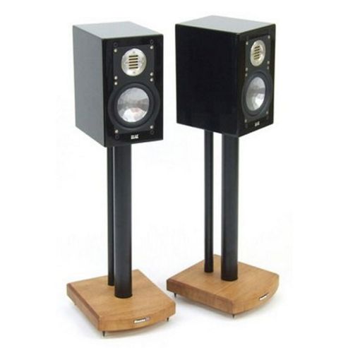 Image of Moseco 5 Black And Light Oak Speaker Stands