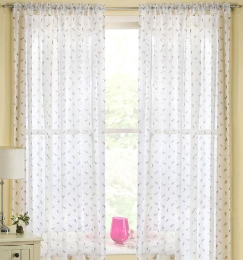 Image of Rheims Rod Pocket Voile Panel - Pink