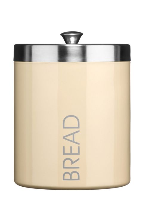 Image of Premier Housewares 22 Cm Bread Bin With Lid - Cream