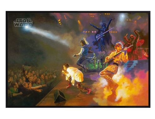 Image of Gloss Black Framed Star Wars Rock Band Poster