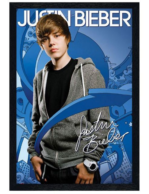 Image of Justin Bieber Black Wooden Framed Arrows Poster