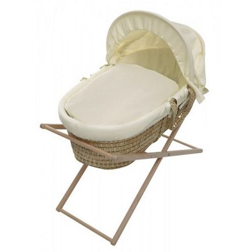 Image of Baroo Waffle Moses Basket (cream)