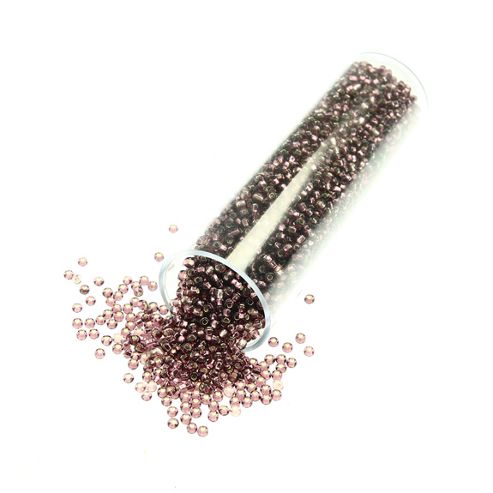 Image of T05/6 Mauve Foil Lined Seed Beads 35g