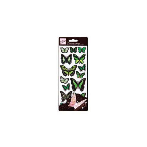 Image of Dimensions Sticker Butterflies Green