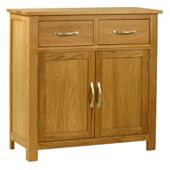 Kelburn Furniture Essentials Mini Sideboard in Light Oak Stain and Satin Lacquer