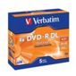 Verbatim DVD-R Dual Layer 4X 8.5GB 5 Pack Branded Jewel Case